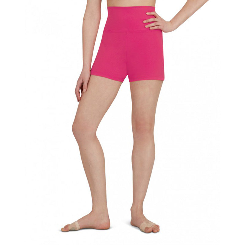 Capezio Adult High Waisted Shorts Adult XS Hot Pink - DanceSupplies.com