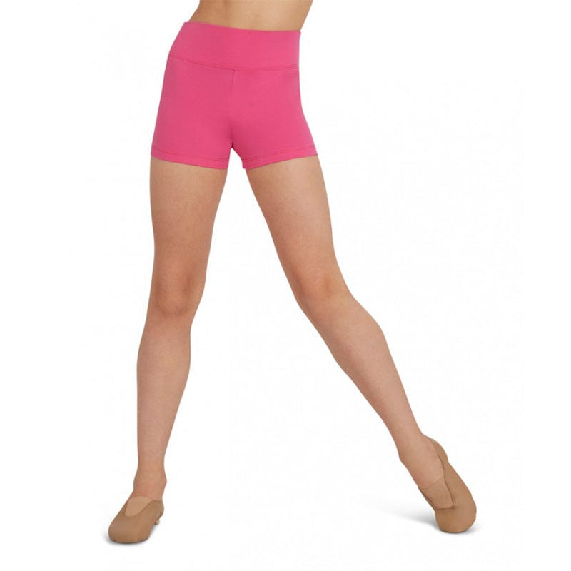 Capezio Girl's High Waisted Shorts Child M Hot Pink - DanceSupplies.com