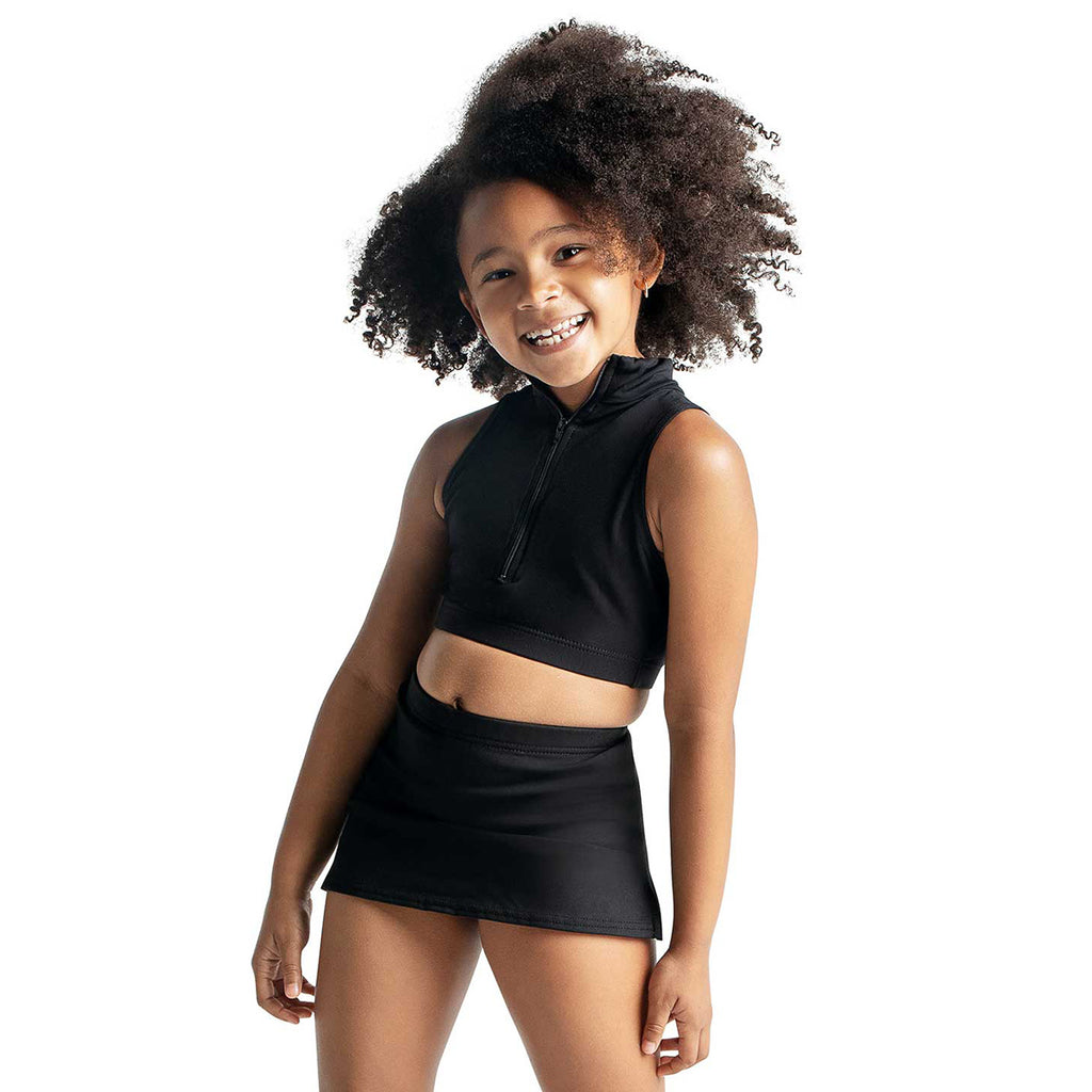 Capezio Child's Mock Neck Top Child S Black - DanceSupplies.com