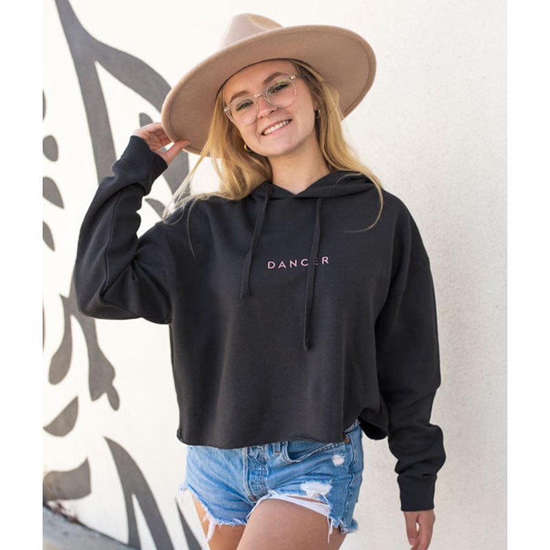 Covet Dancer Embroidered Crop Hoodie - DanceSupplies.com