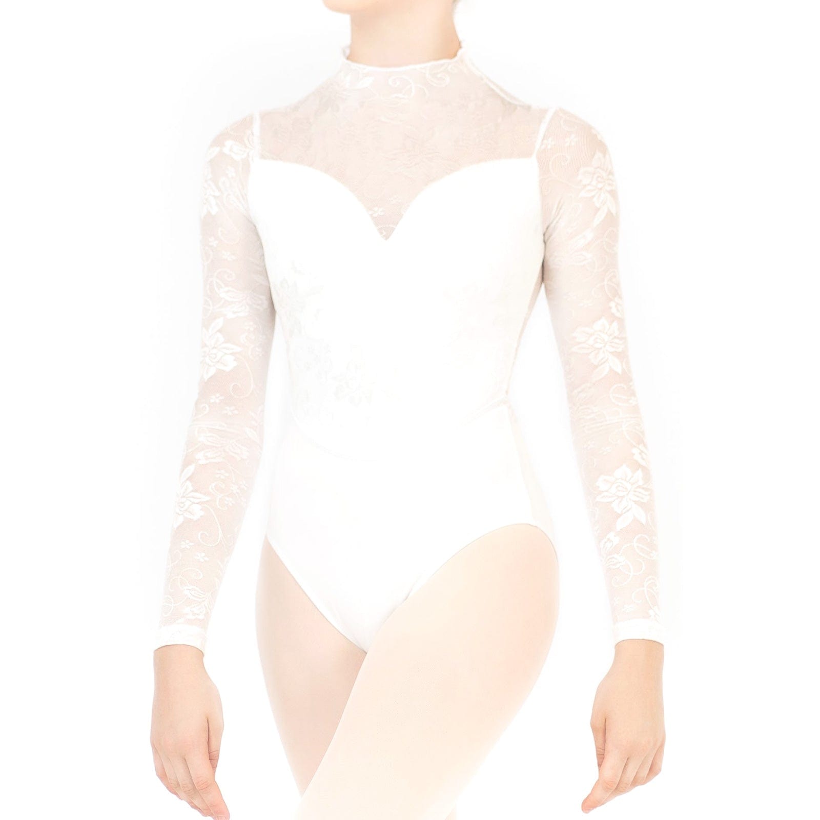 Danse de Paris Snowflake Leotard - White Lace - DanceSupplies.com