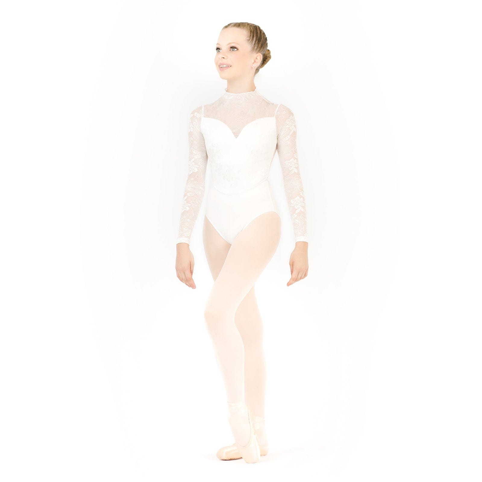 Danse de Paris Snowflake Leotard - White Lace - DanceSupplies.com
