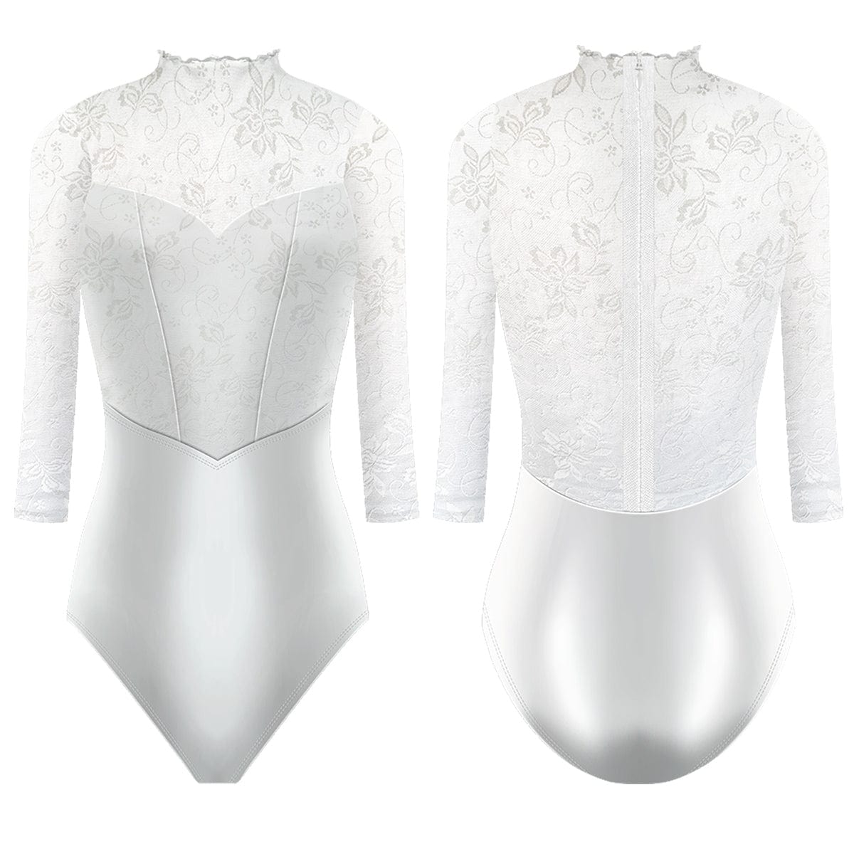 Danse de Paris Snowflake Leotard - White Lace Adult XS White Lace - DanceSupplies.com