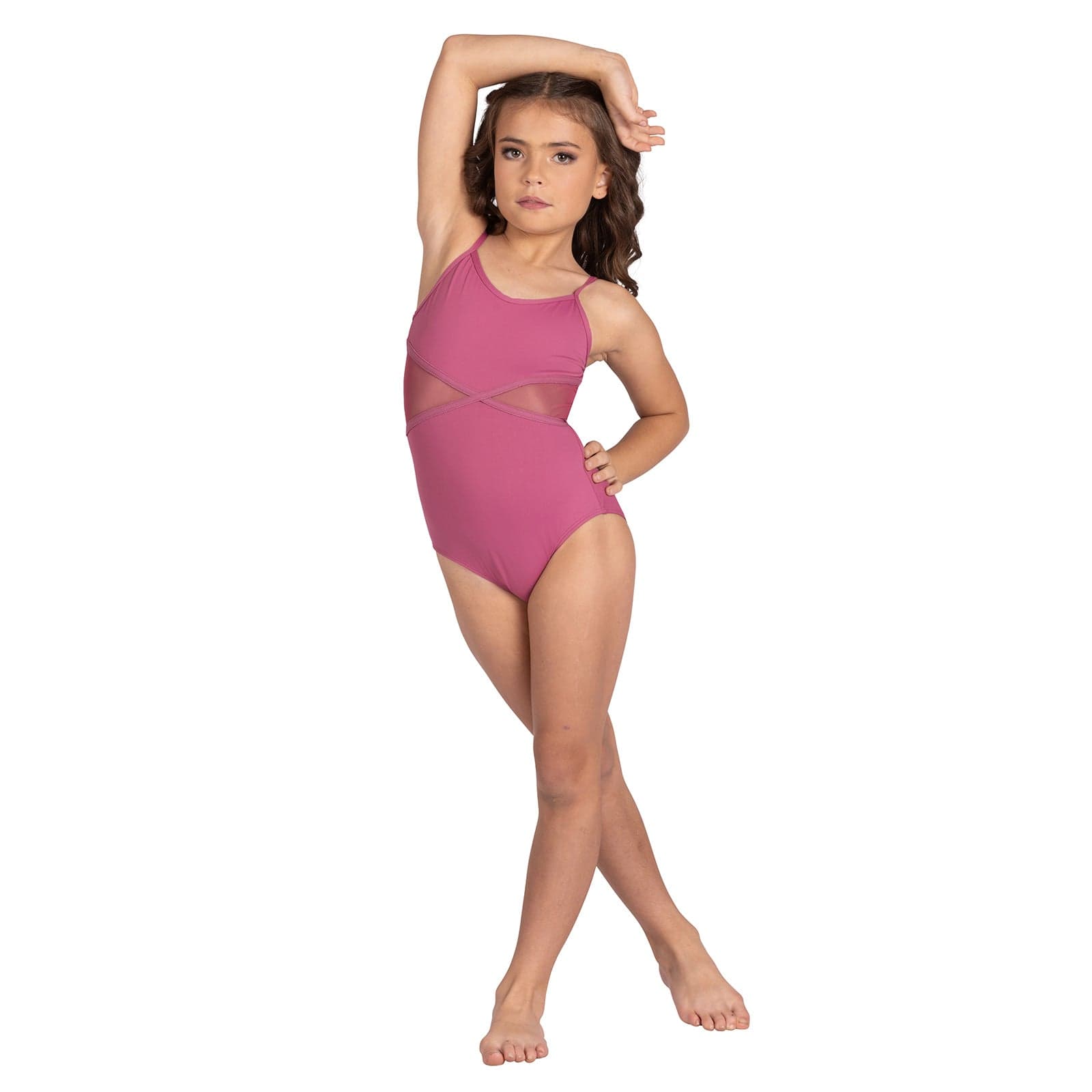 Danznmotion Child Alexis Camisole Leotard Child 6X-7 Mauve - DanceSupplies.com