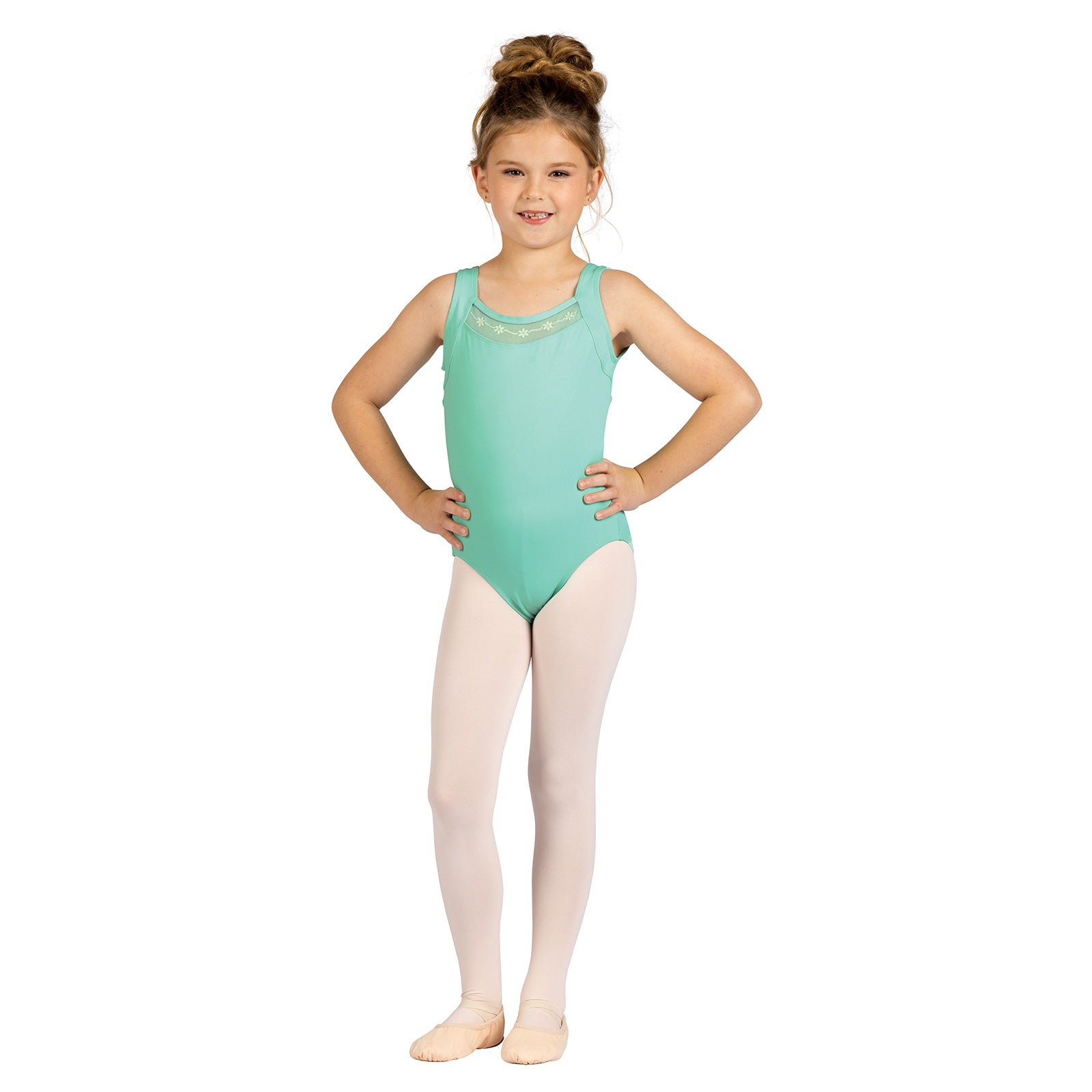 Danznmotion Child Zoey Tank Leotard Child 4-6 Ice Green - DanceSupplies.com