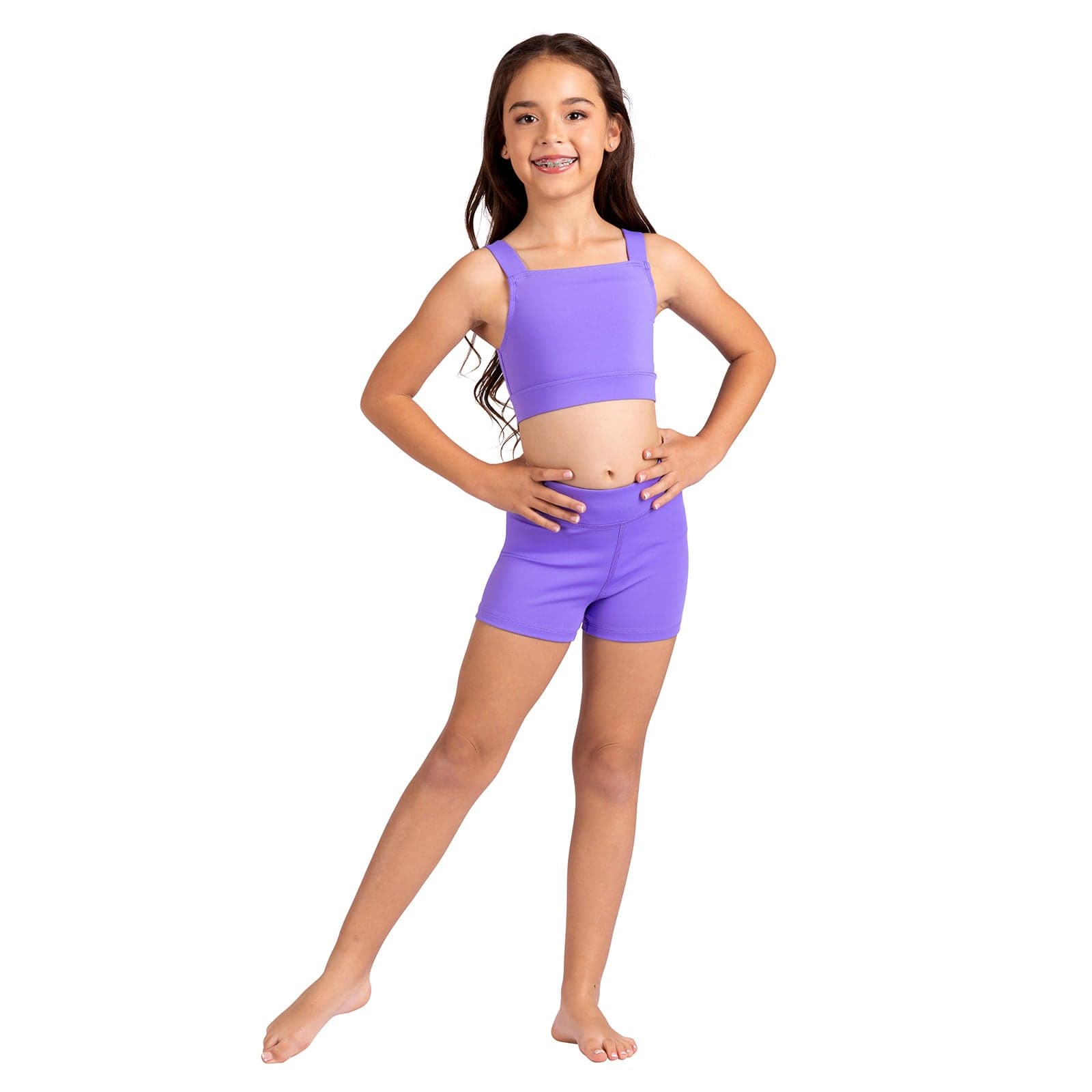 Danznmotion Child Coty Bra Top Child 4-6 Bright Lavender - DanceSupplies.com