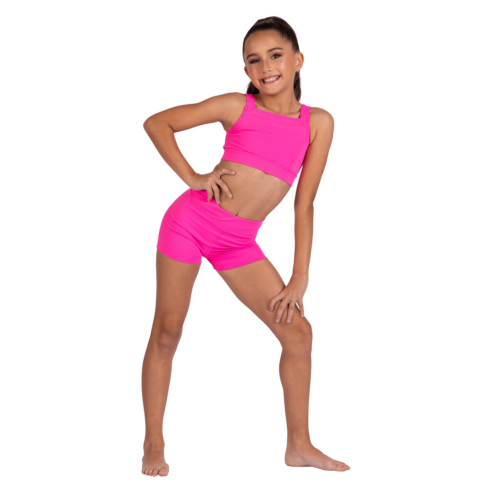 Danznmotion Child Coty Bra Top Child 4-6 Neon Pink - DanceSupplies.com