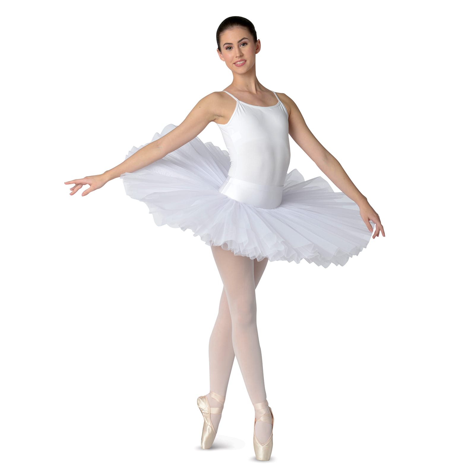 Danznmotion Adult Pro Platter Tutu Small White - DanceSupplies.com
