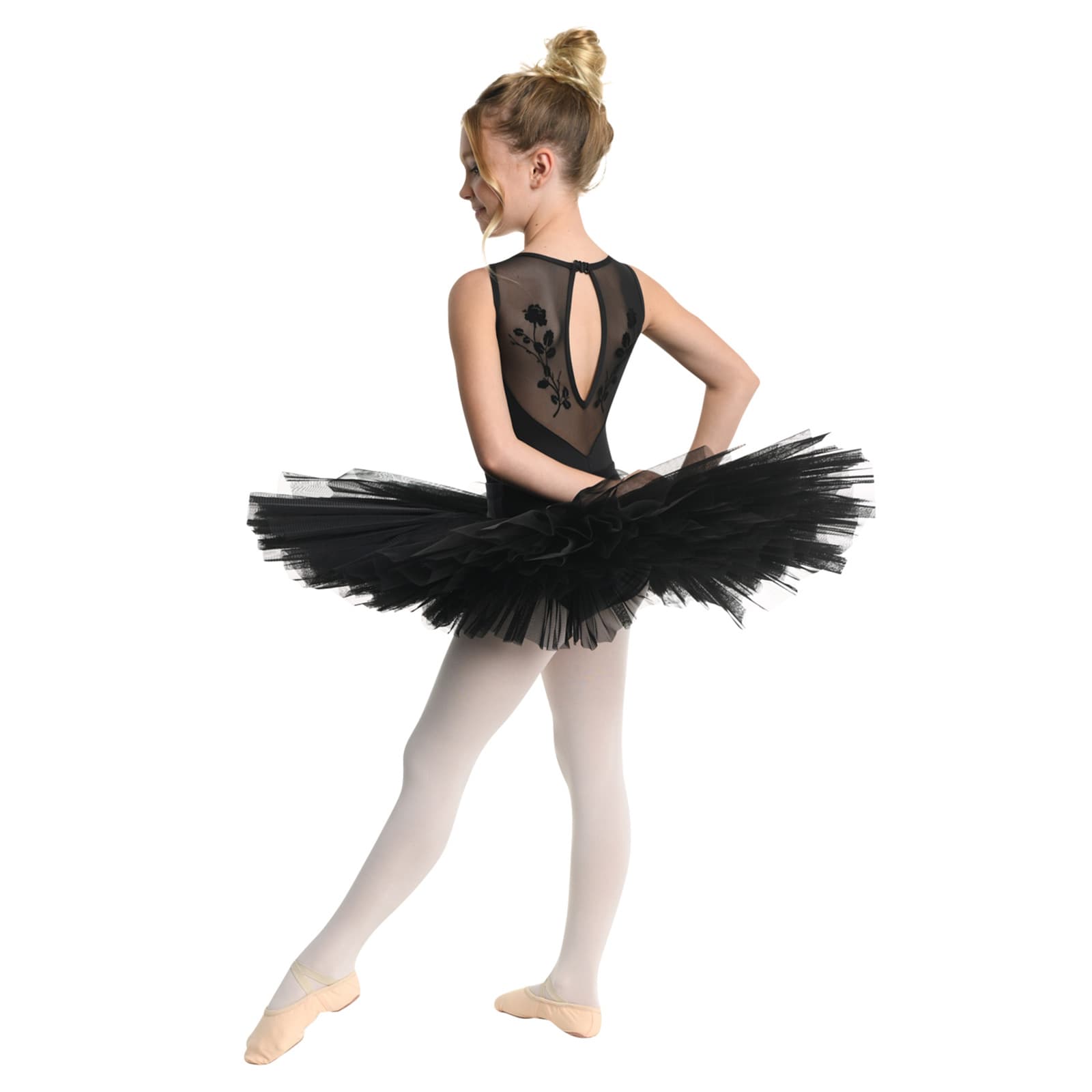 Danznmotion Child Pro Platter Tutu Child Medium/Large Black - DanceSupplies.com