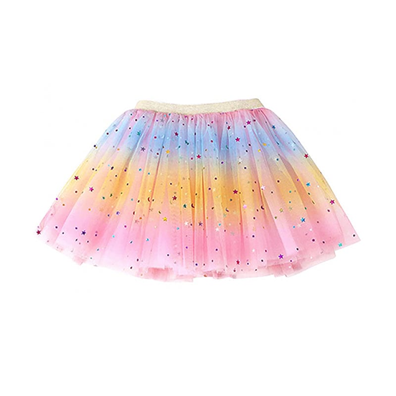 Dasha 3 Layer Star Rainbow Tutu Pink Party - DanceSupplies.com