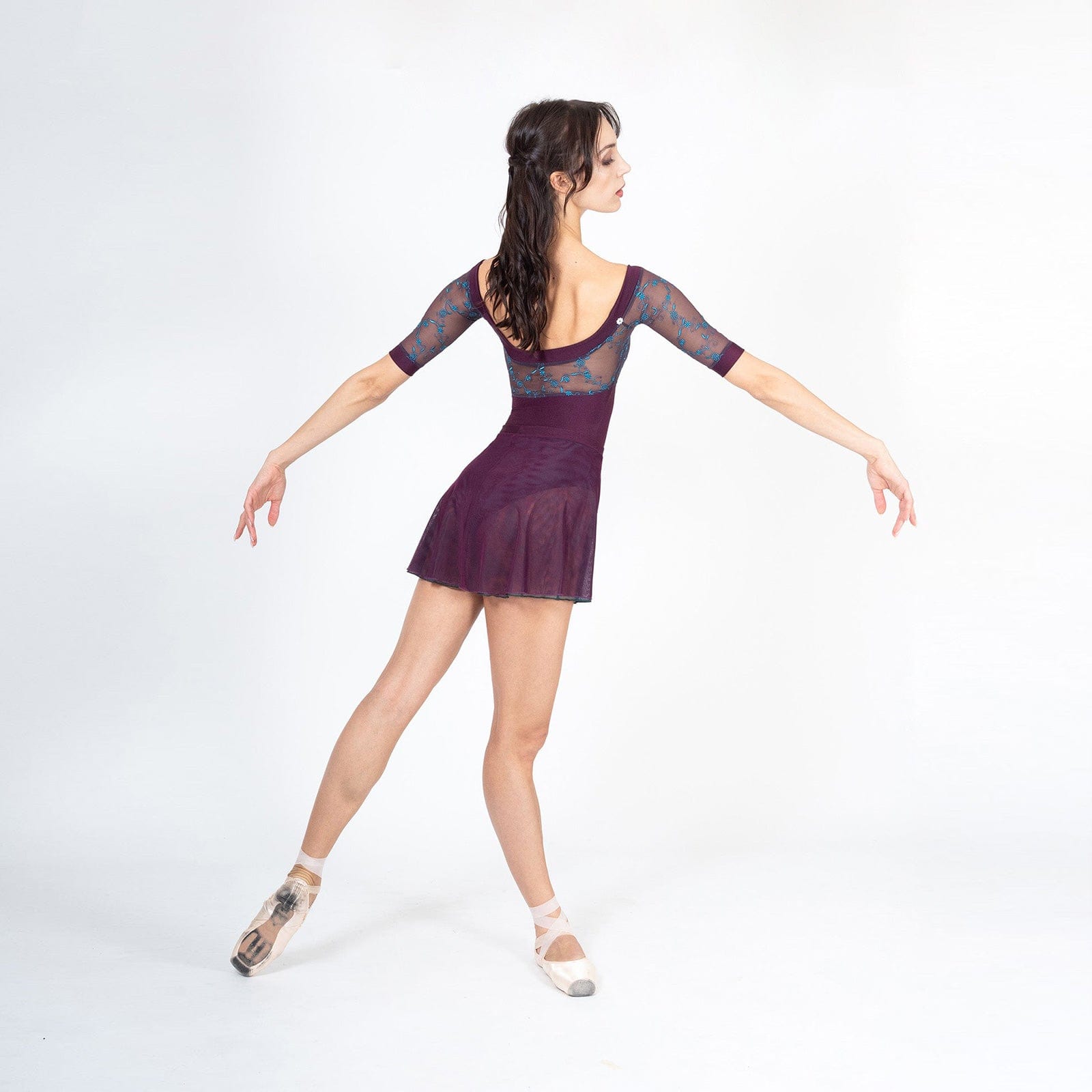 DellaLo' Adult Afrodite Half Sleeve Leotard - Turandot - DanceSupplies.com