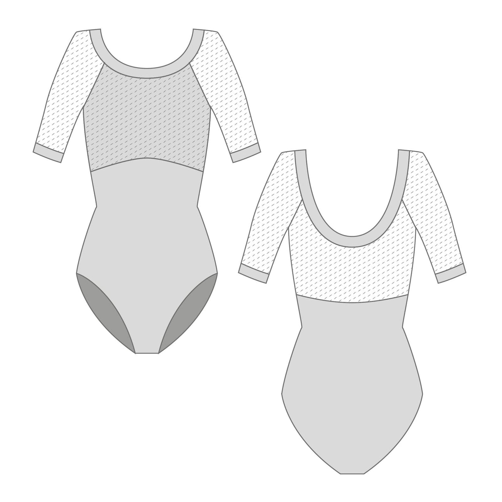 DellaLo' Adult Afrodite Half Sleeve Leotard - Turandot - DanceSupplies.com