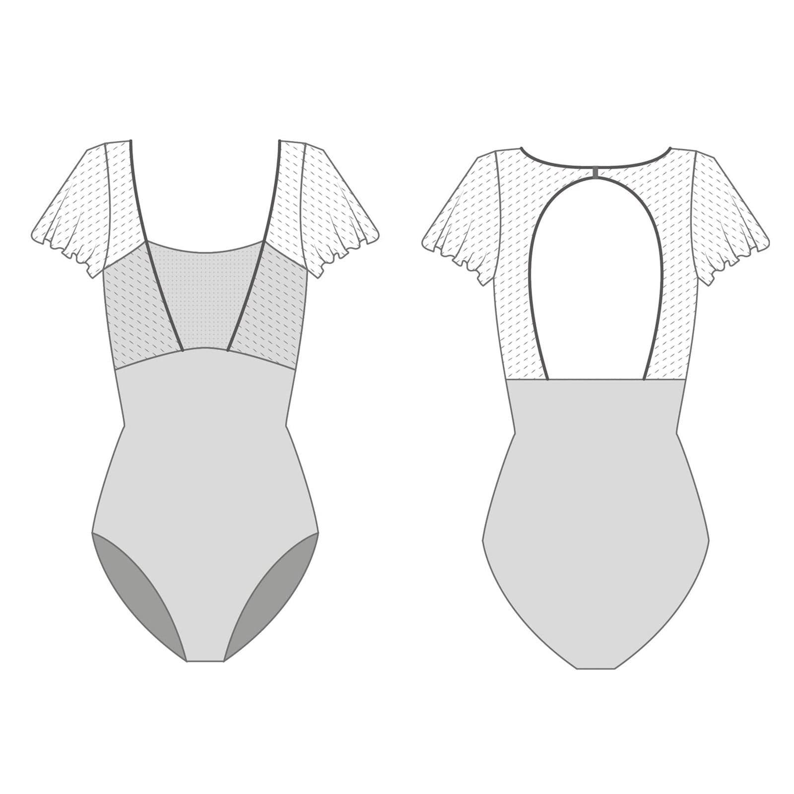 DellaLo' Adult Cassandra Bell Sleeve Leotard - Alchimia - DanceSupplies.com