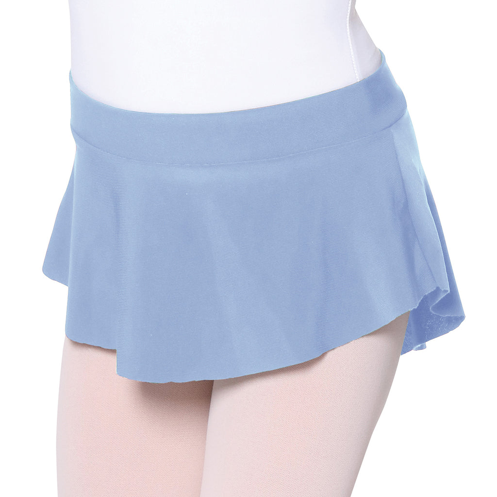Eurotard Adult Mini Pull-On Skirt Adult XS Light Blue - DanceSupplies.com