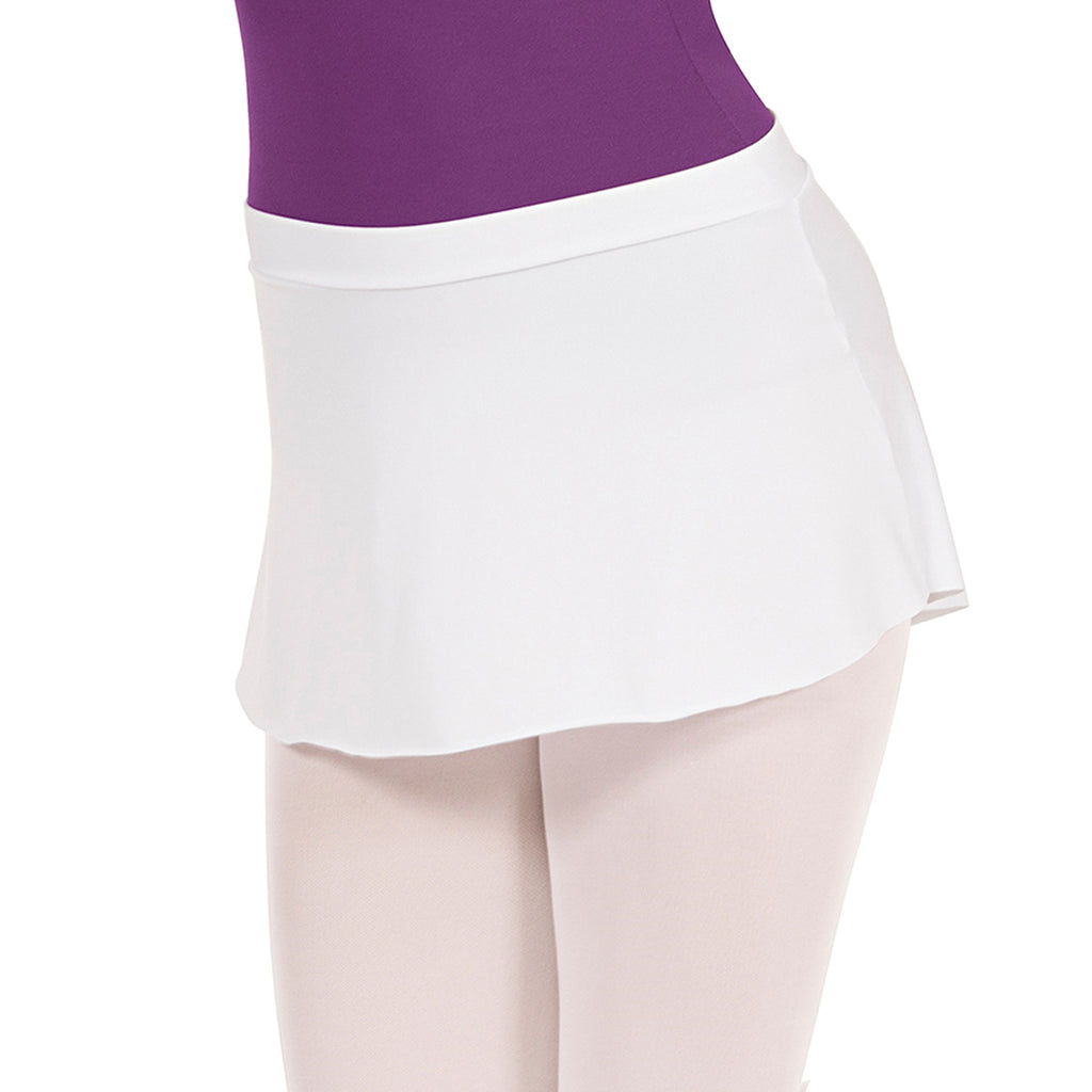 Eurotard Adult Mini Pull-On Skirt Adult XS White - DanceSupplies.com