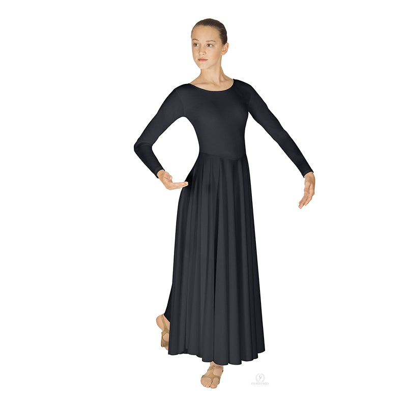 Eurotard Simplicity Liturgical Dress Adult S Black - DanceSupplies.com