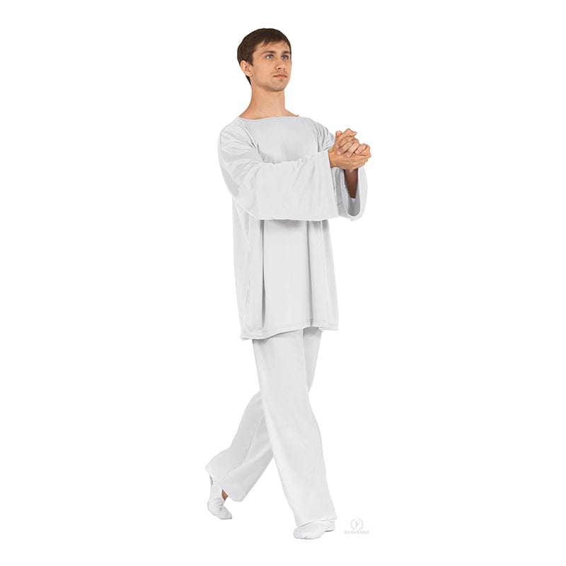 Eurotard Unisex Pants with Relaxed Fit Child S White - DanceSupplies.com