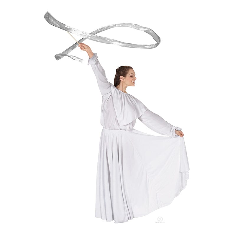 Eurotard Metallic Streamers Silver - DanceSupplies.com