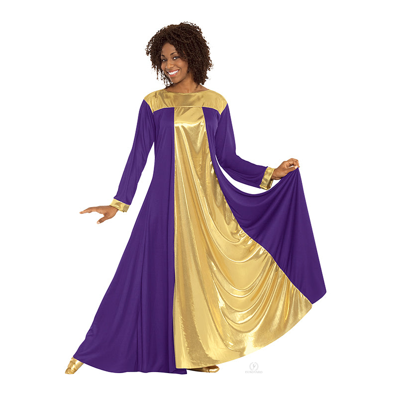 Eurotard Resurrection Dress Adult S/M Purple/Gold - DanceSupplies.com