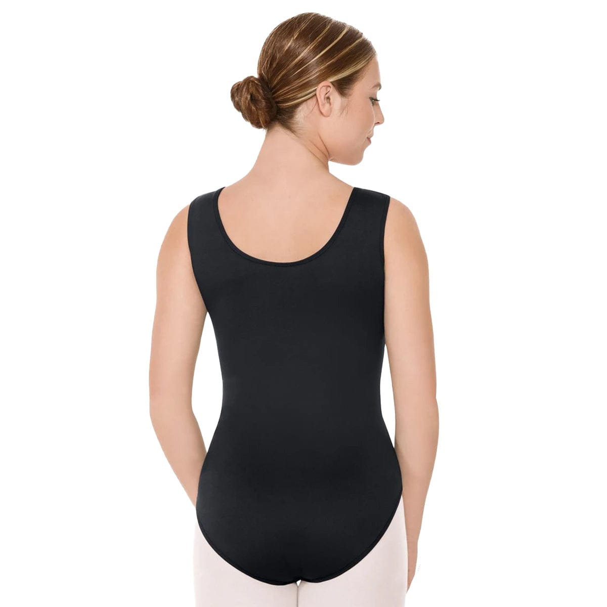 Eurotard Adult Microfiber Princess Seam Tank Leotard Adult XS Black - DanceSupplies.com