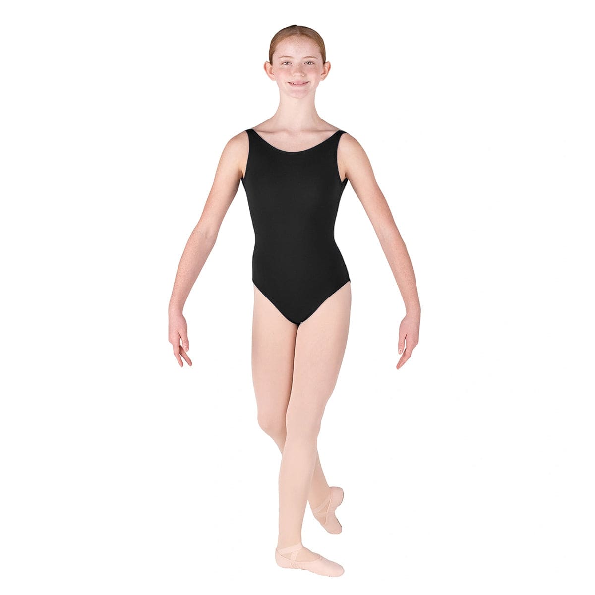 Eurotard Child Open Back Tank Leotard Child M Black - DanceSupplies.com