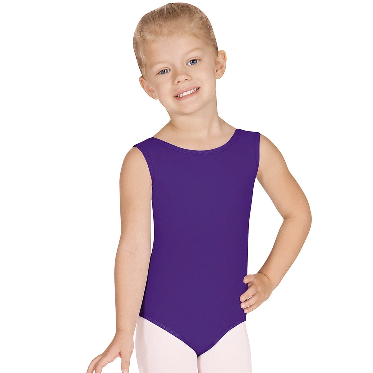 Eurotard Child Microfiber Tank Leotard Child S Purple - DanceSupplies.com