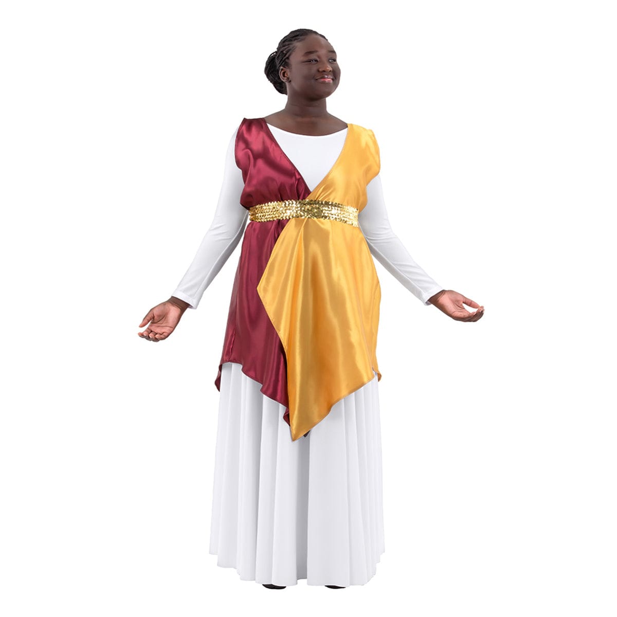 Eurotard Child's Rose of Sharon Satin Single Shoulder Petal Overlay - DanceSupplies.com