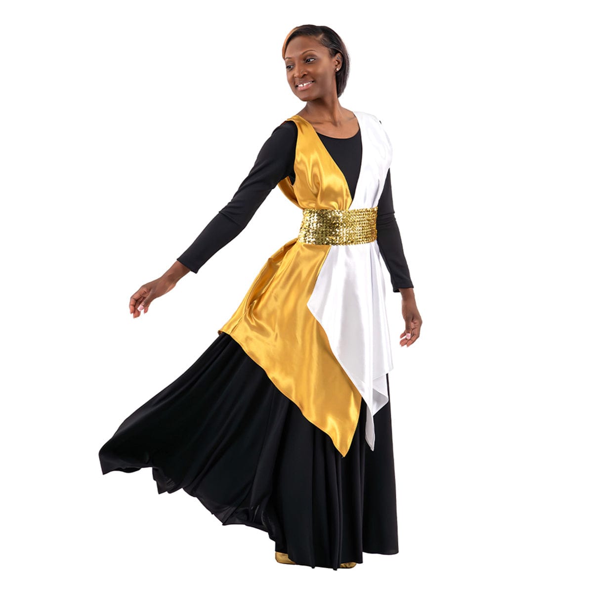 Eurotard Adult Rose of Sharon Satin Single Shoulder Petal Overlay - DanceSupplies.com