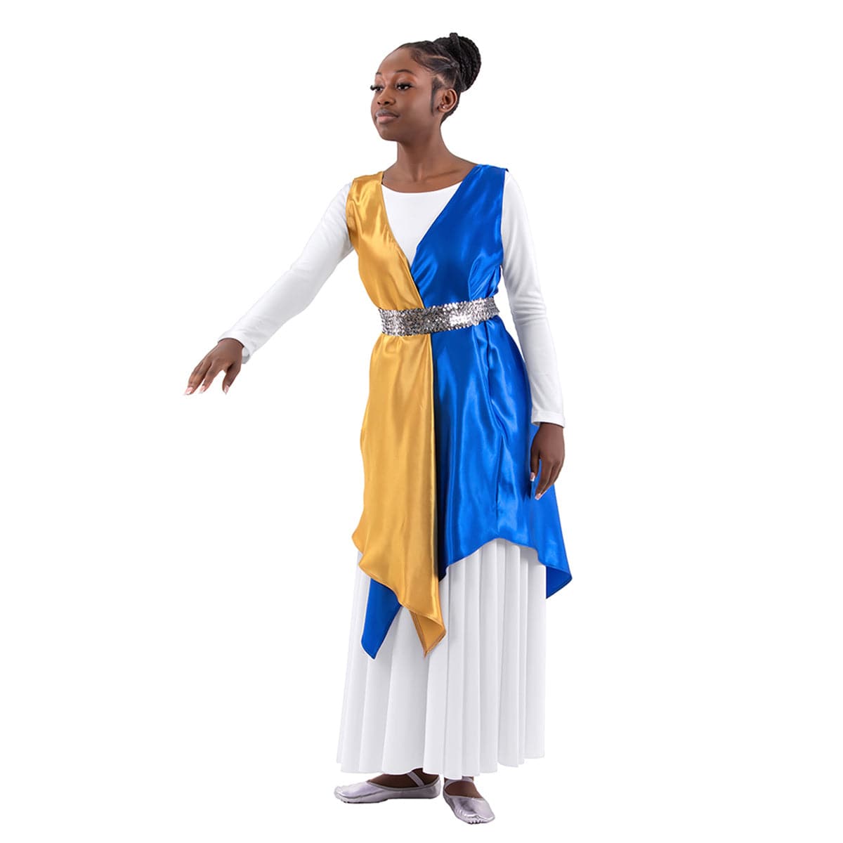 Eurotard Adult Rose of Sharon Satin Single Shoulder Petal Overlay - DanceSupplies.com