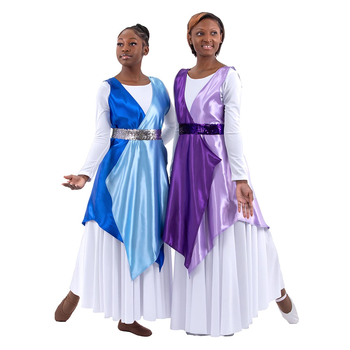 Eurotard Adult Rose of Sharon Satin Single Shoulder Petal Overlay - DanceSupplies.com