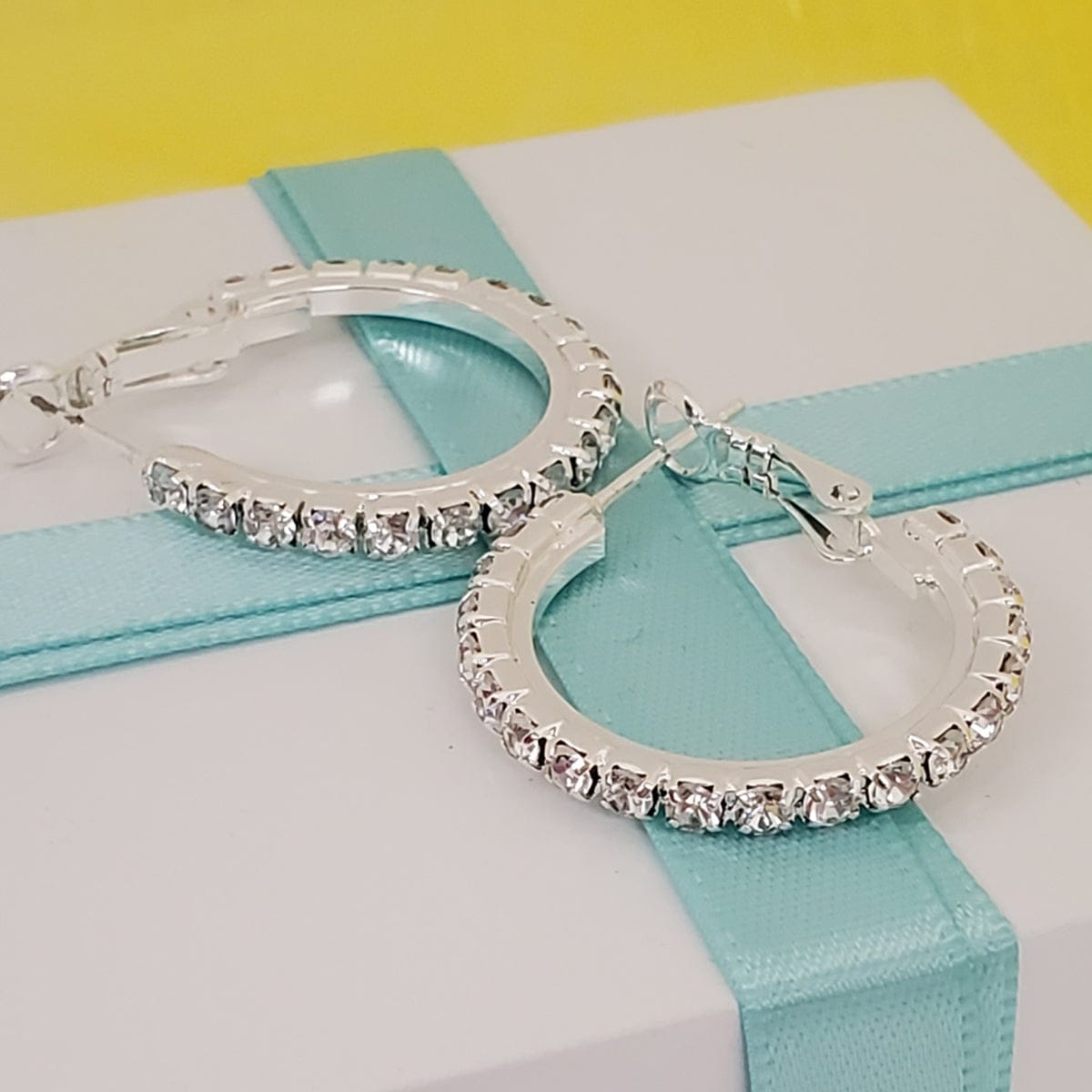 FH2 20mm Rhinestone Hoop Earrings - DanceSupplies.com