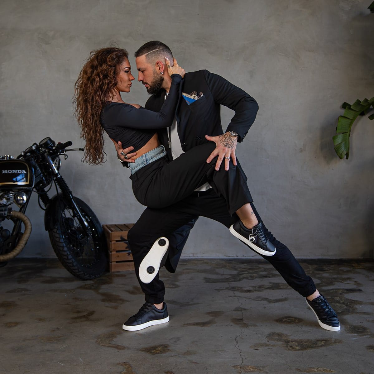 Fuego Adult Low-Top Dance Sneakers - Black - DanceSupplies.com