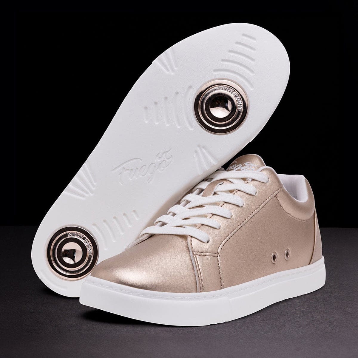 Fuego Adult Low-Top Dance Sneakers - Rose Gold - DanceSupplies.com