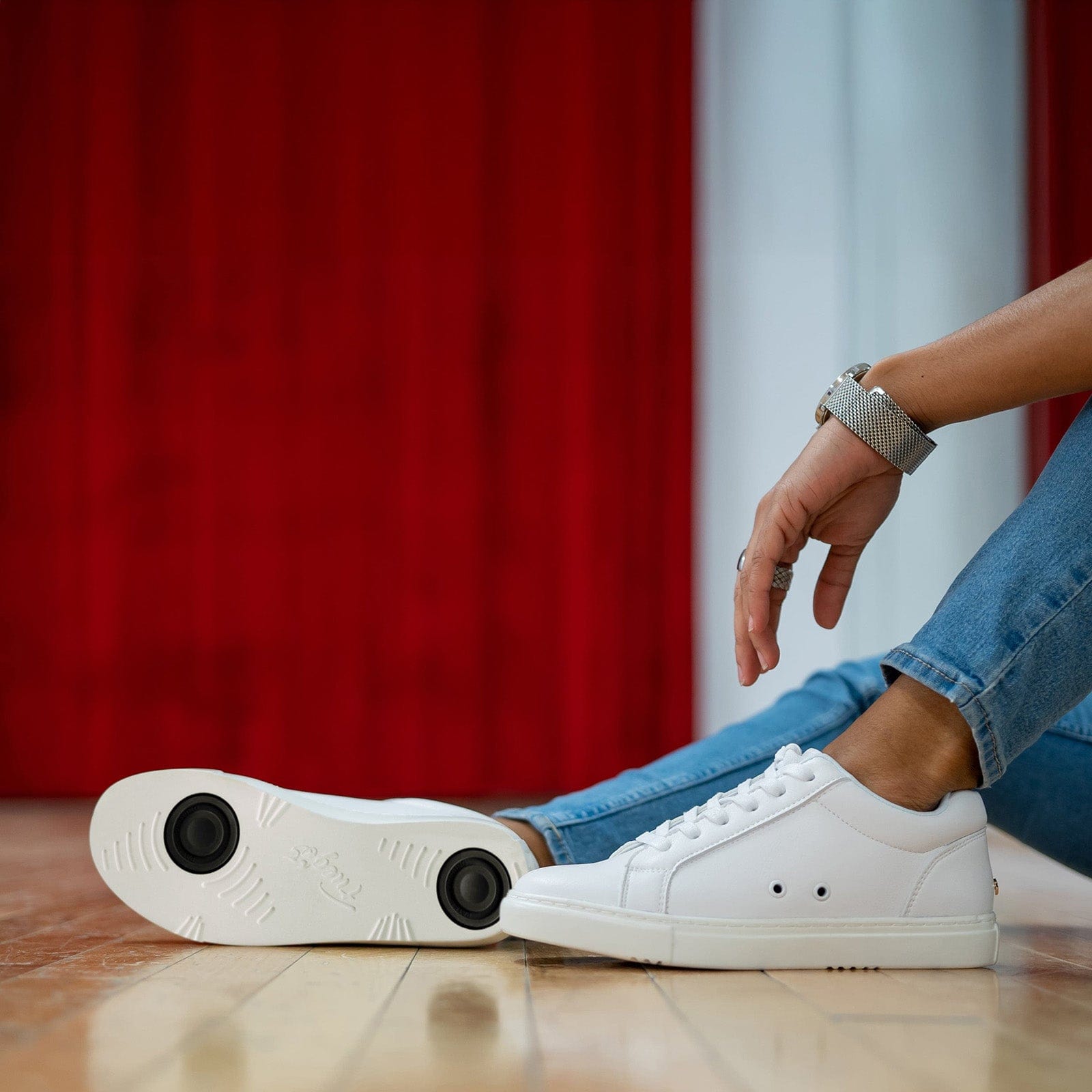 Fuego Adult Low-Top Dance Sneakers - White - DanceSupplies.com