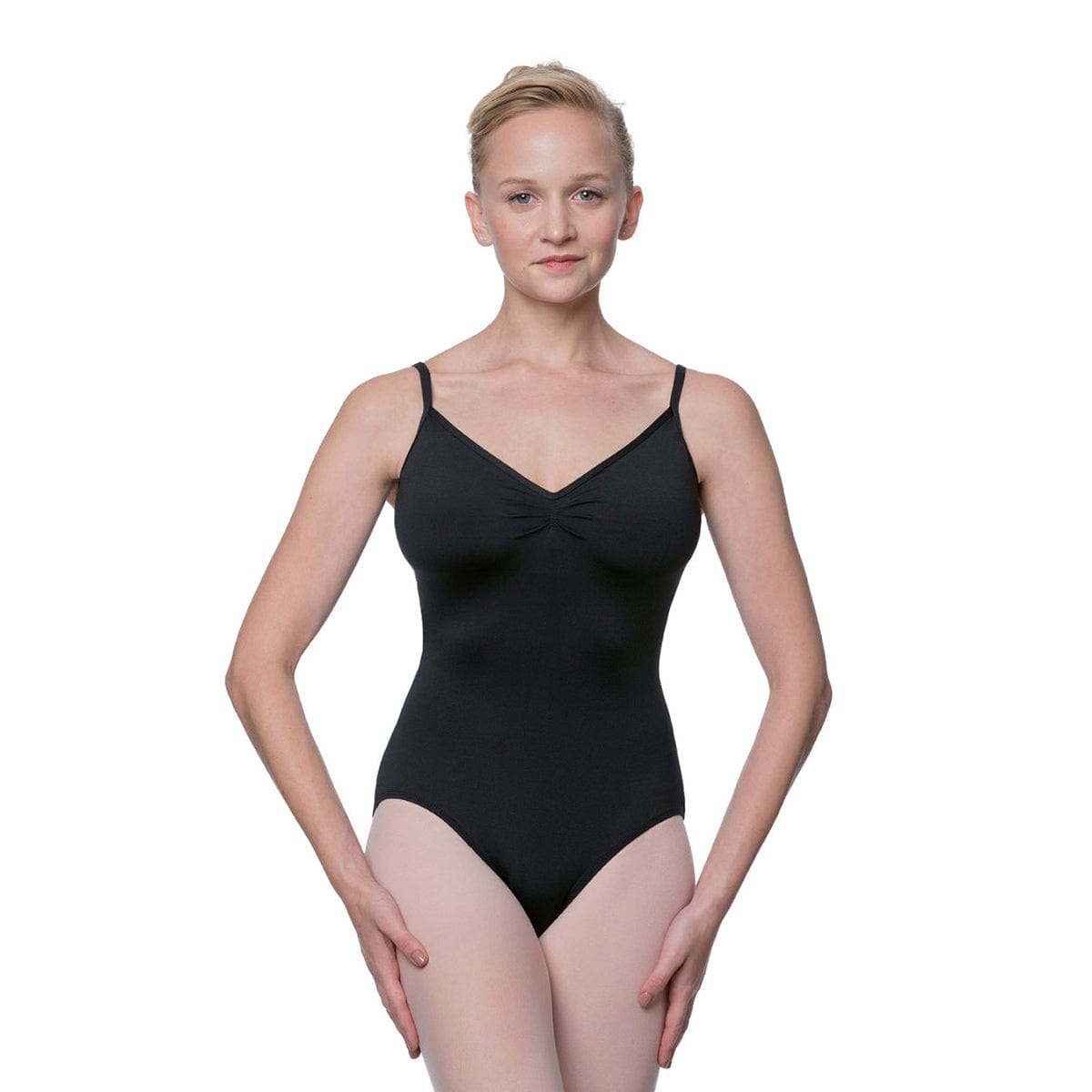 Lulli Adult Malinda Camisole Leotard Adult XS Black - DanceSupplies.com