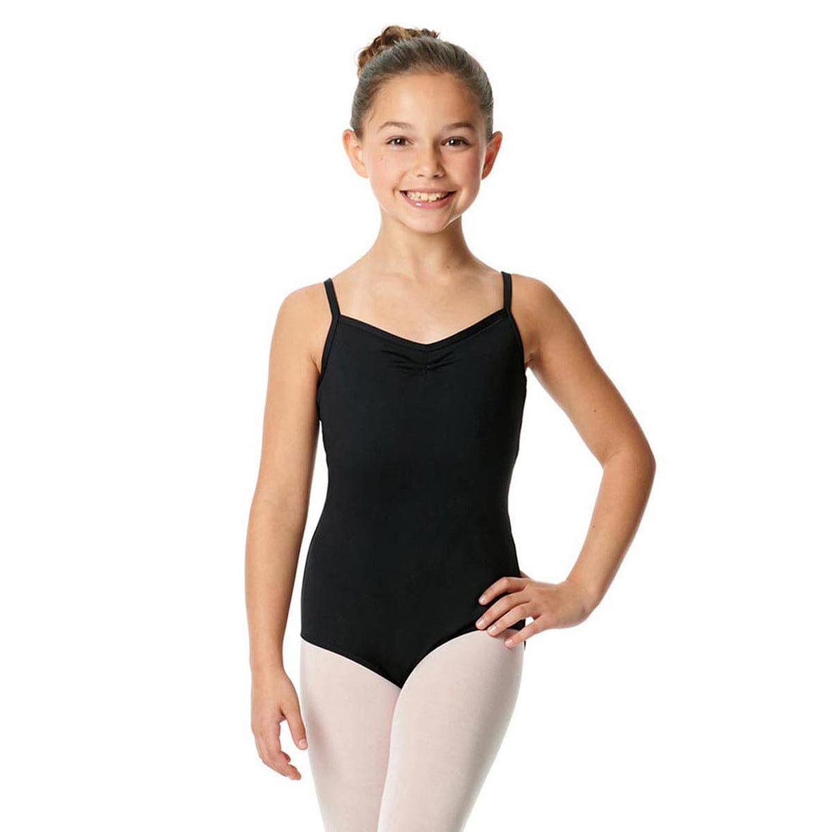 Lulli Child Malinda Camisole Leotard Child 6 Black - DanceSupplies.com