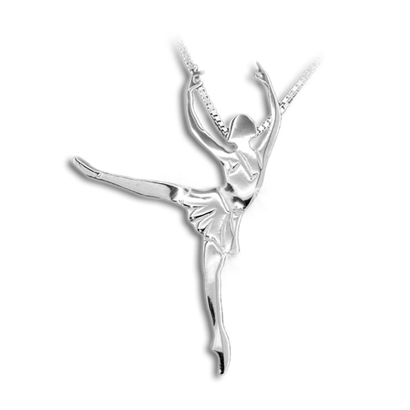 Mikelart Sterling Silver Necklace With Arabesque Pendant   - DanceSupplies.com