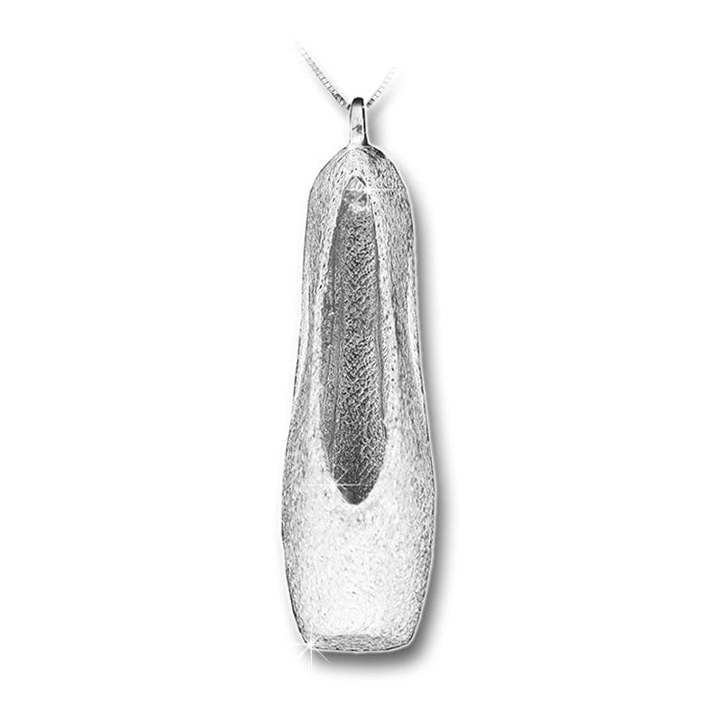 Mikelart Sterling Silver Necklace With Pointe Shoe Pendant - DanceSupplies.com