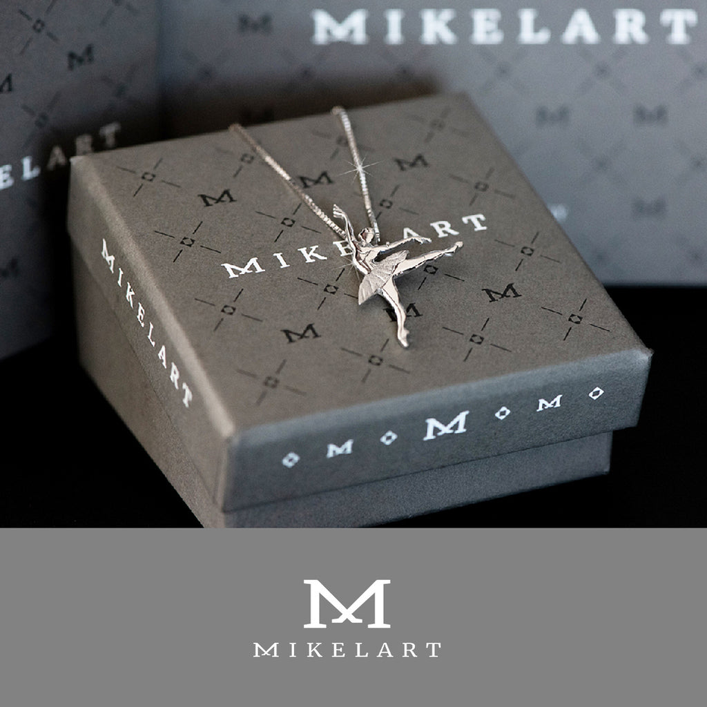 Mikelart Sterling Silver Necklace With Sugar Plum Fairy Pendant   - DanceSupplies.com