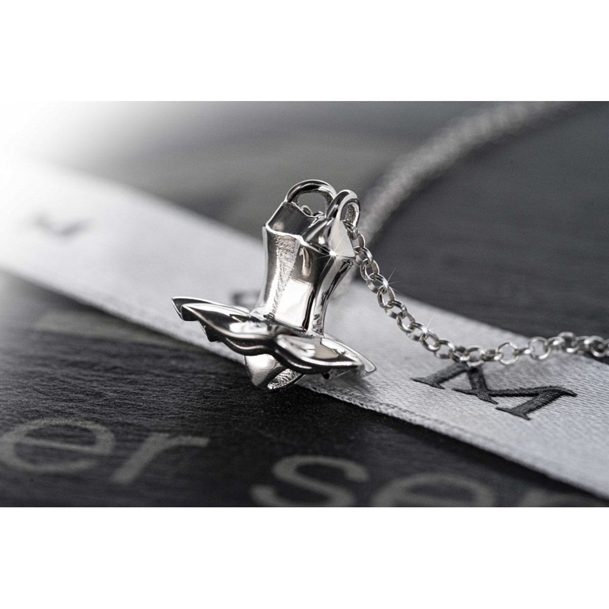 Mikelart Sterling Silver Necklace With Pink Enameled Tutu Pendant - DanceSupplies.com