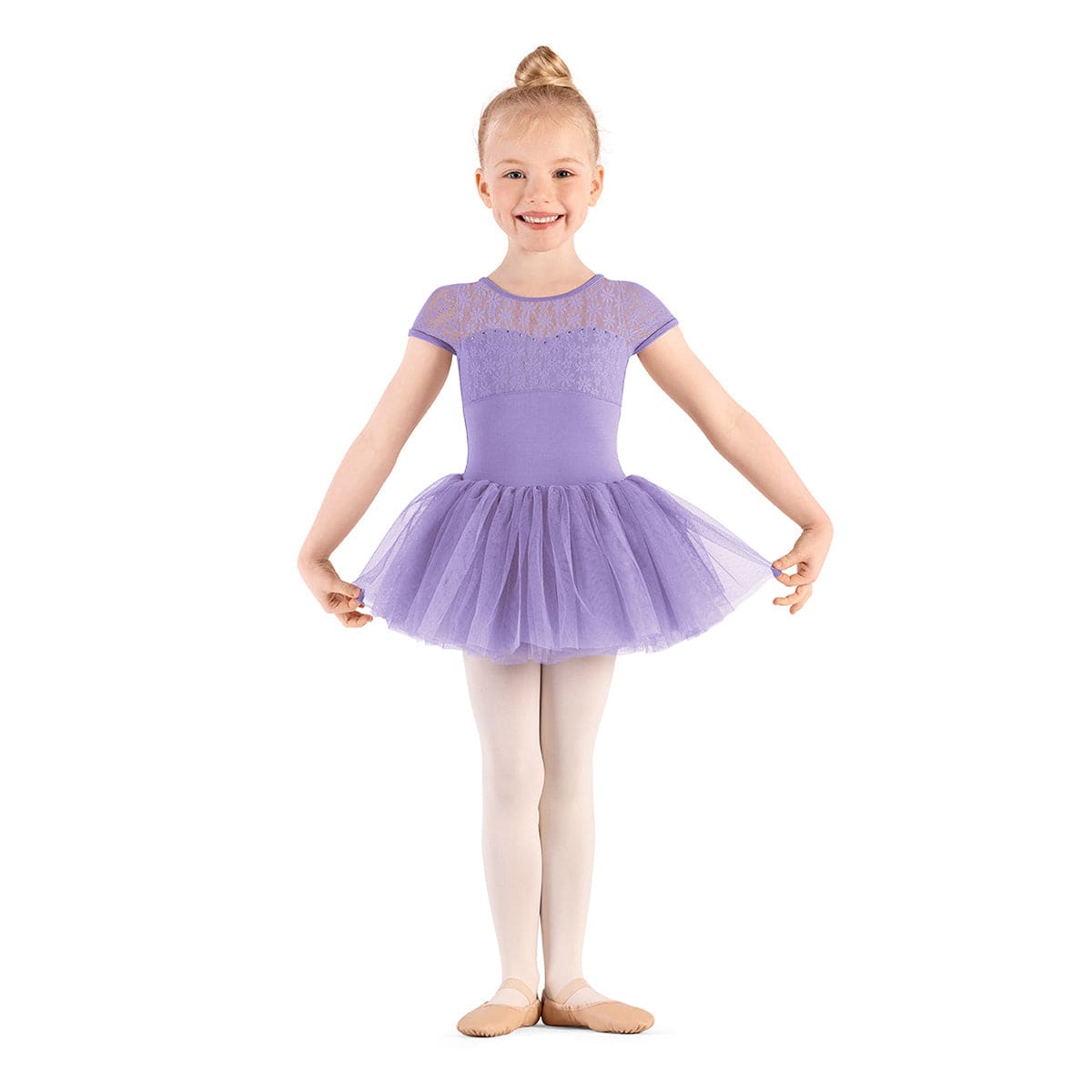 Mirella Girls Majesty Cap Sleeve Tutu Dress Child 2-4 Lilac - DanceSupplies.com