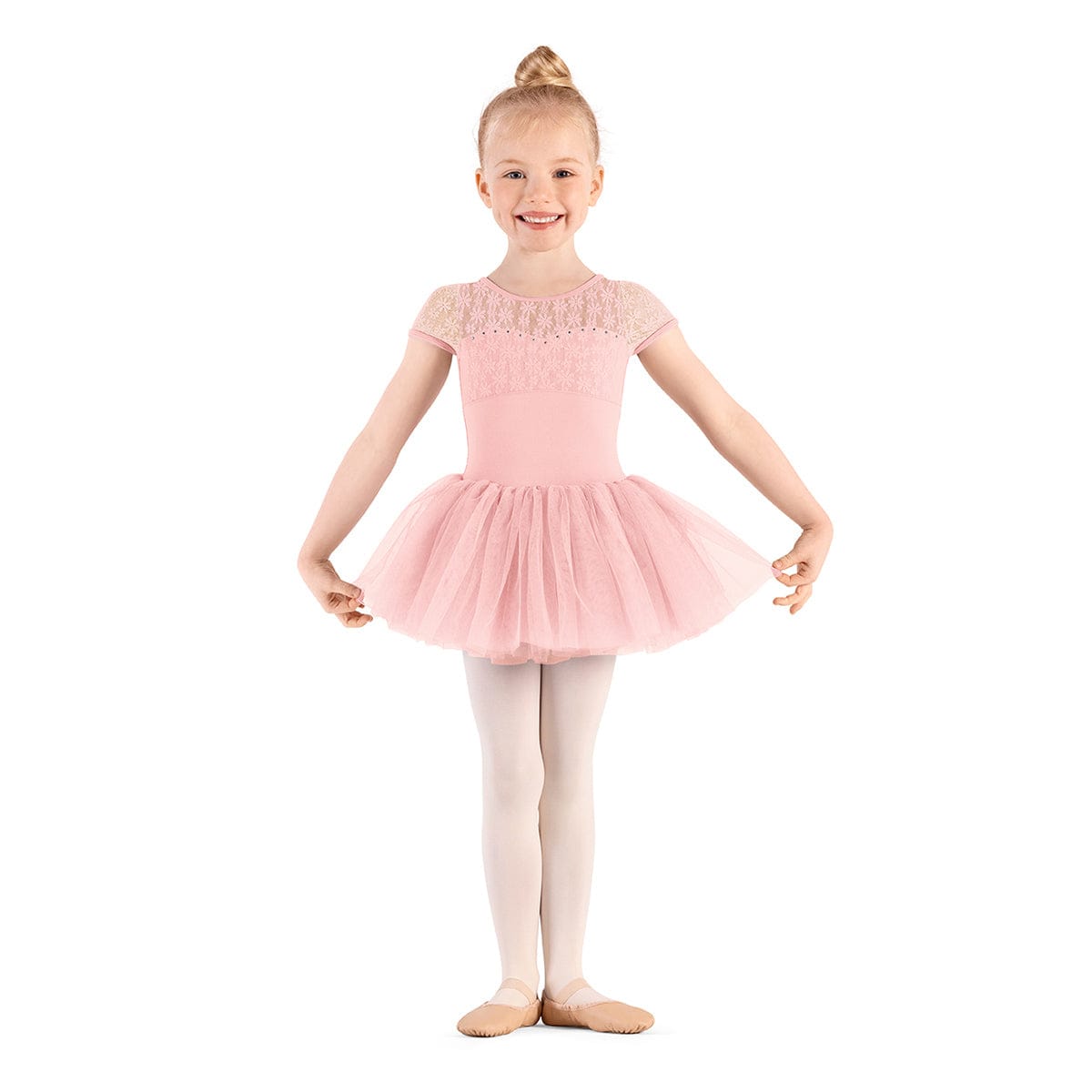 Mirella Girls Majesty Cap Sleeve Tutu Dress Child 2-4 Pink - DanceSupplies.com