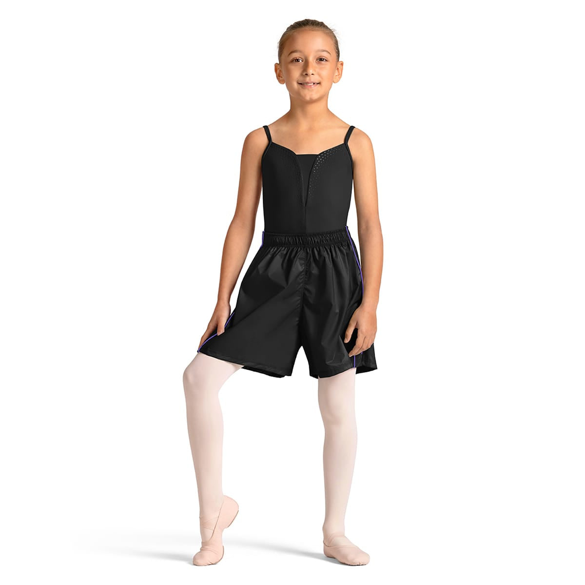 Mirella Child Celestia Ripstop Shorts Child 6X-7 Black - DanceSupplies.com