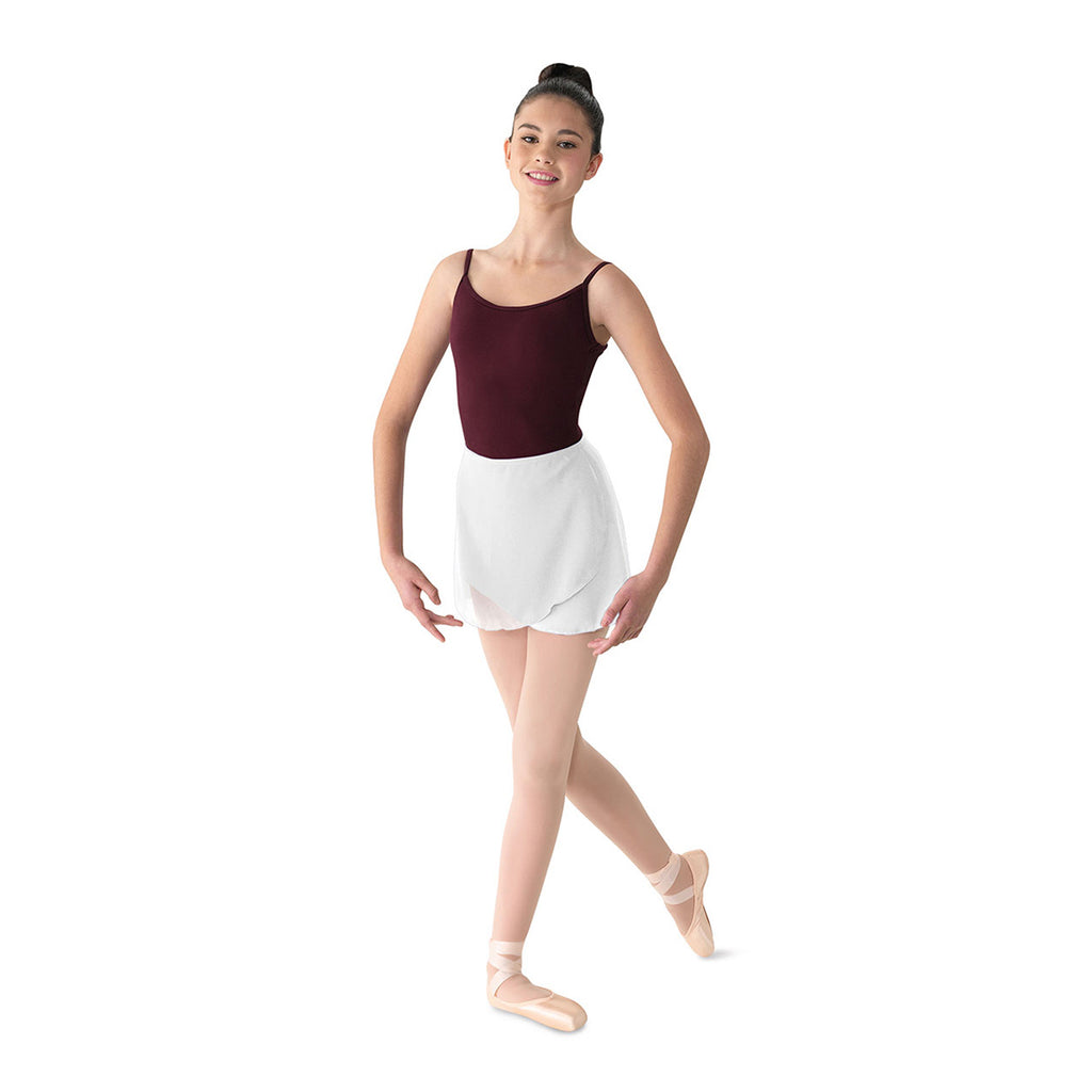 Mirella Georgette Wrap Skirt White  - DanceSupplies.com