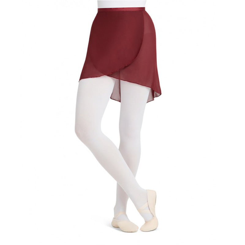 Capezio Adult Georgette Wrap Skirt Adult P/S Burgundy - DanceSupplies.com