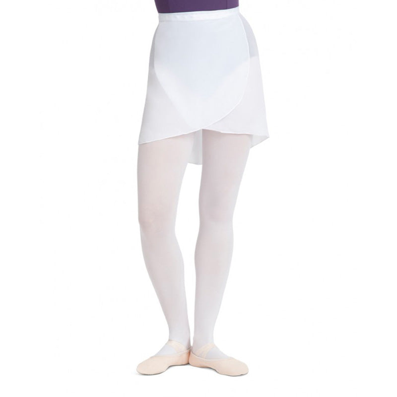 Capezio Adult Georgette Wrap Skirt Adult P/S White - DanceSupplies.com