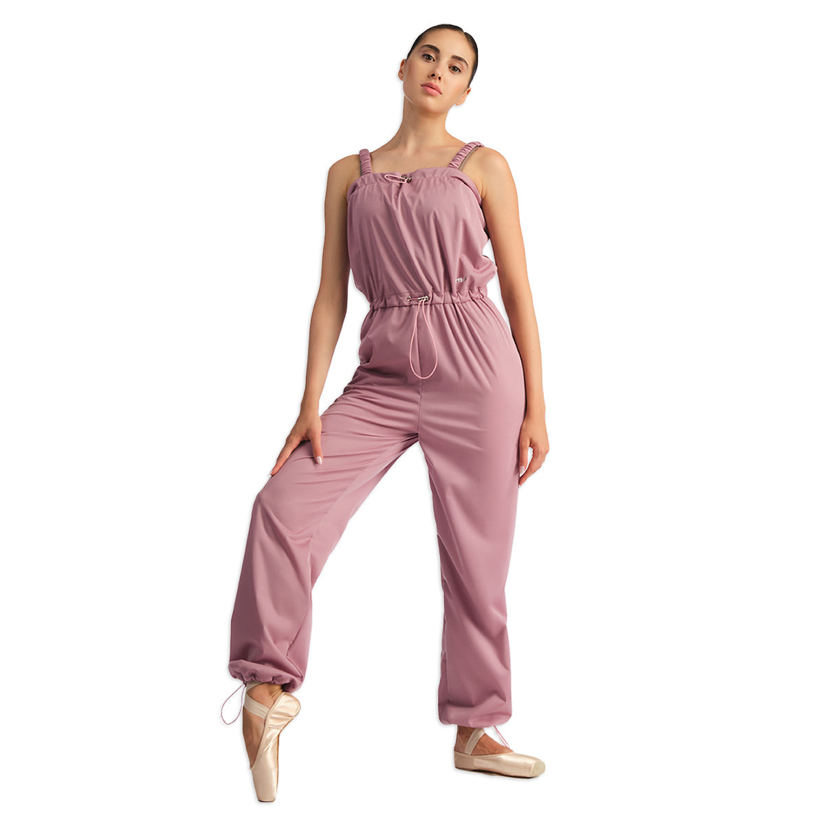 Nikolay Bowie Warmup Unitard Adult XS Dusty Pink - DanceSupplies.com