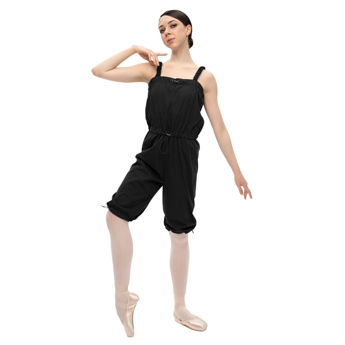 Nikolay Bobbie Warmup Shortard Romper Child 10-11 Black - DanceSupplies.com