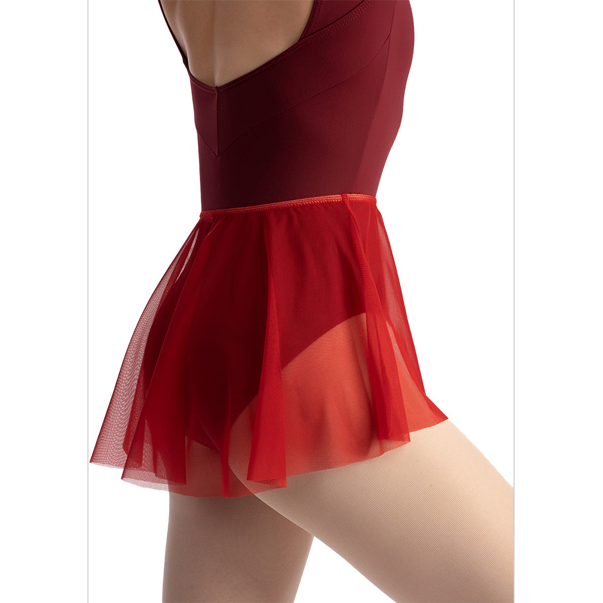 Nikolay Adult Echo Skirt Adult XS Red - DanceSupplies.com