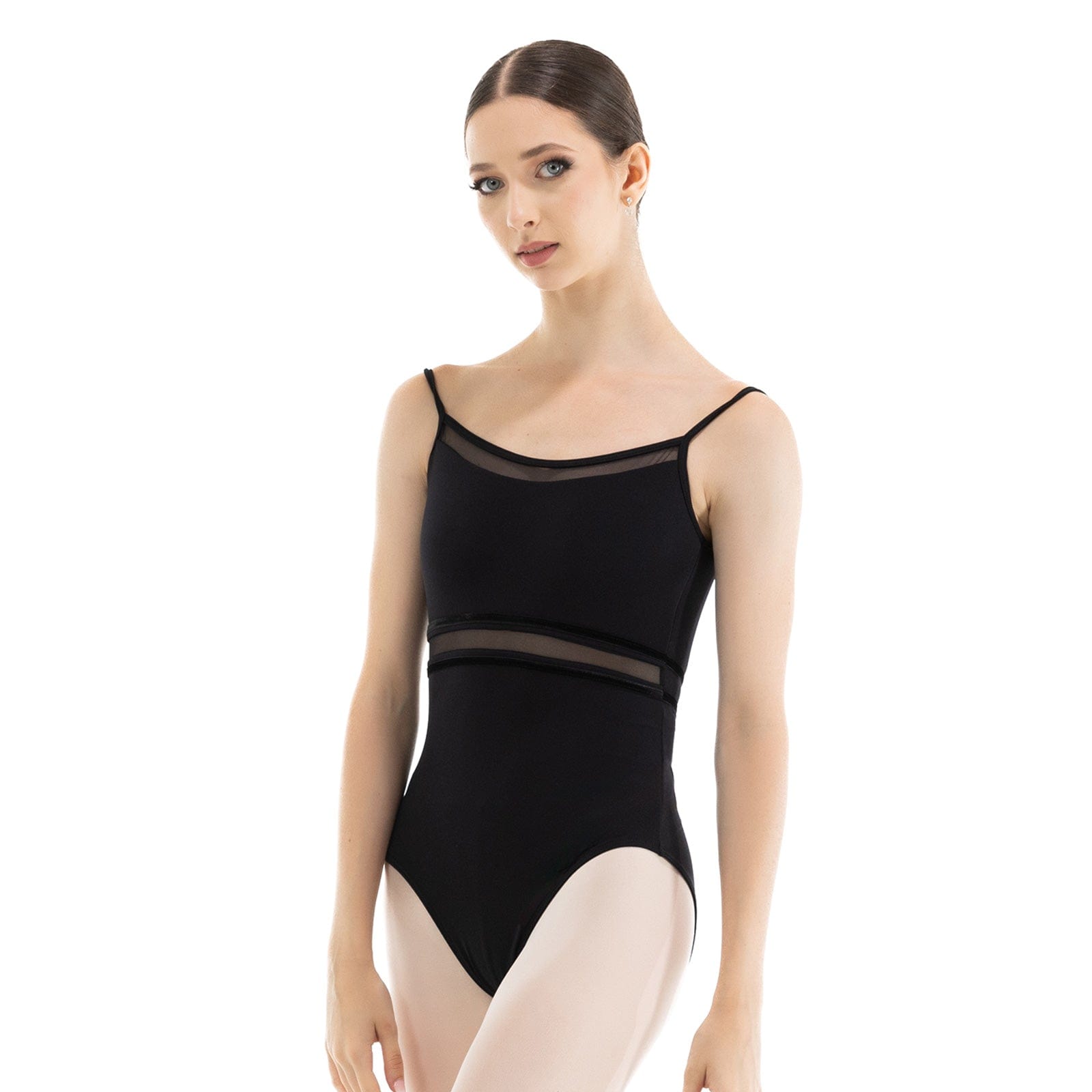 Nikolay Trista Camisole Leotard Child 10-11 Black - DanceSupplies.com